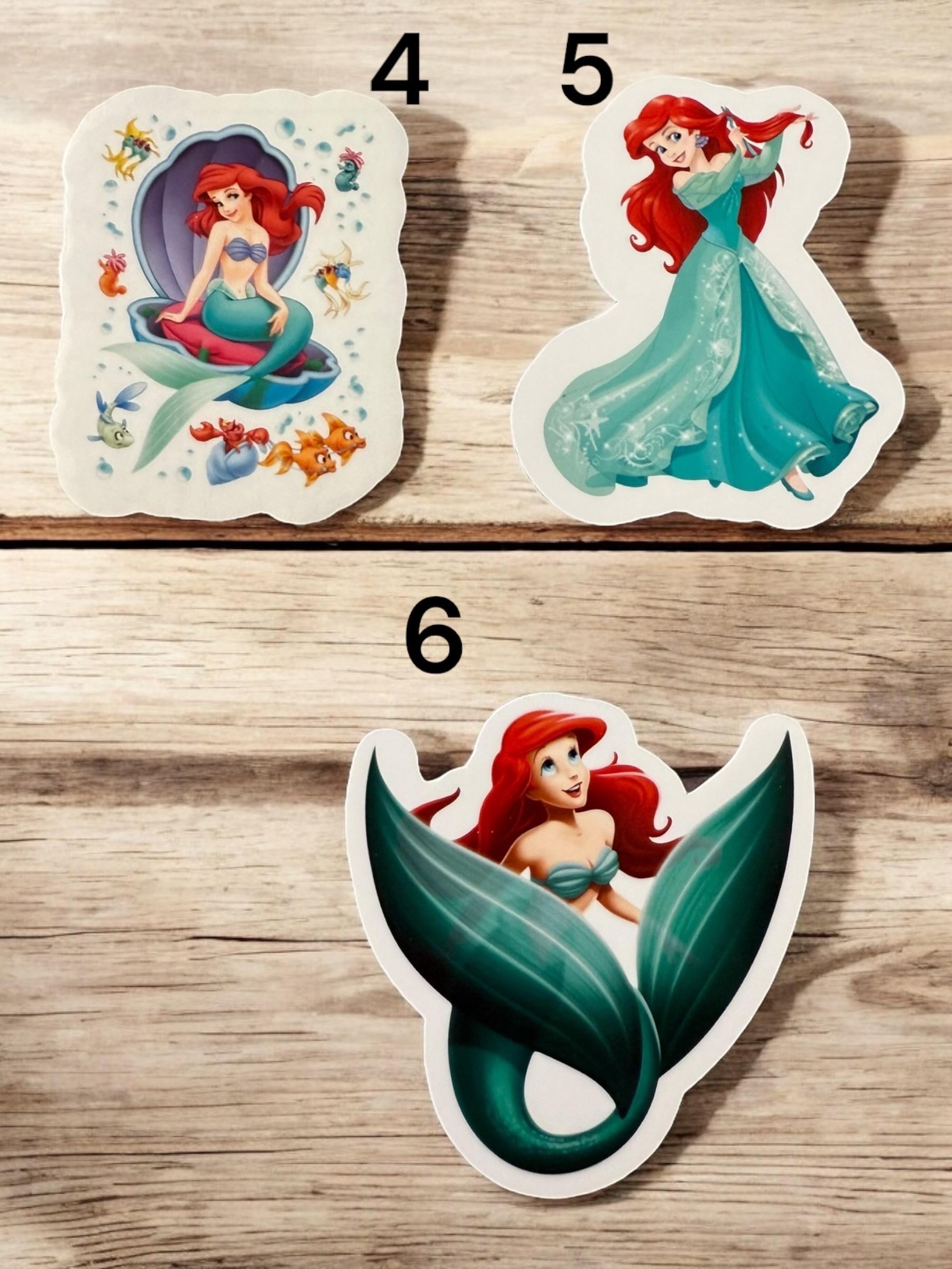 Little Mermaid, Ariel Stickers, Clear, White and Glitter - Etsy