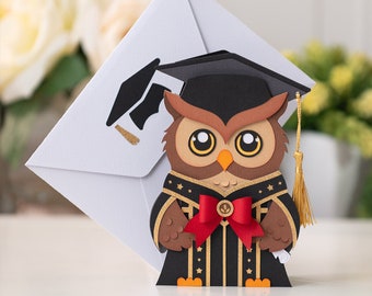 Owl Graduation Card, Gift Card Holder