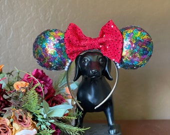 Sequin Light up Minnie Mouse Ears