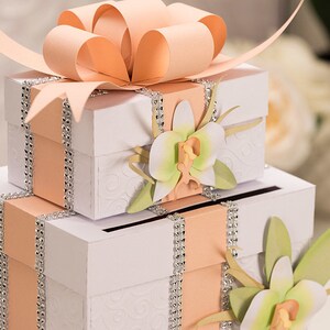 Wedding Orchard Themed Event Items, Gift Card Box, Gatefold Card invitation, Favor Box, information card, and RSVP card zdjęcie 3