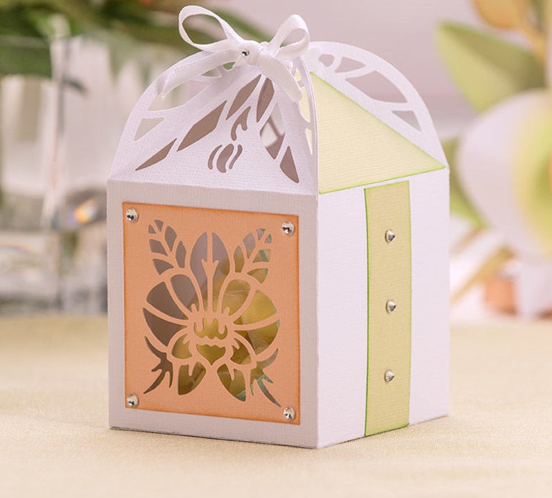 Wedding Orchard Themed Event Items, Gift Card Box, Gatefold Card invitation, Favor Box, information card, and RSVP card 12 Favor Box