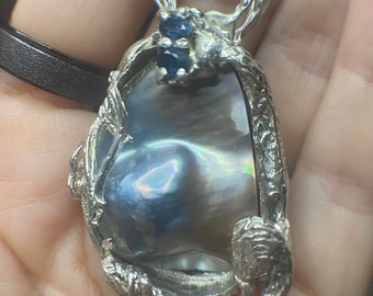 Blister Pearl Pendant .25ct One of a Kind