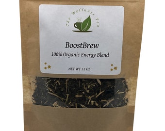 Organic Energy Tea - Herbal Blend to Boost your Energy Naturally, 1.1 OZ, All Natural, Vegan