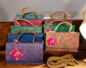 Mexican artisan bag, ladies handbag, women&#39;s shoulder bag, vegan leather bag, women&#39;s crossbody bag