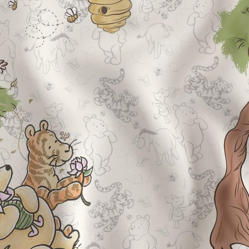 Winnie the Pooh Velvet Fabric Panel – Disney Quilt Block 12" by 12" - Etsy