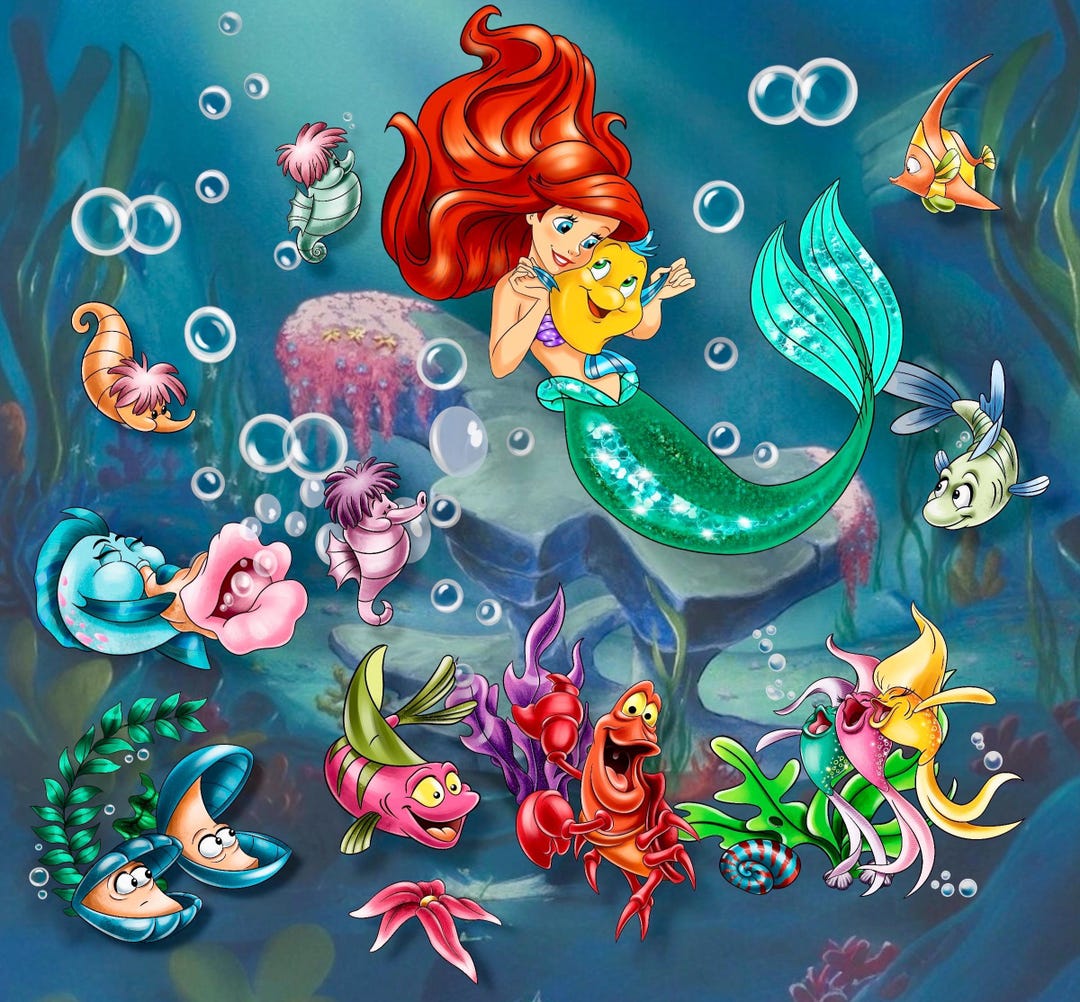 Ariel and Friends Fabric Block: Disney's Little Mermaid, Quilting