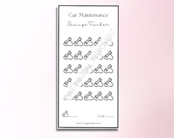 Car Maintenance Savings Challenge, Printable Digital Download, Savings Challenge Bundle, Tracker, Sinking Funds, Cash Stuffing