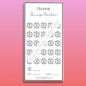Electric Bill Utilities Savings Challenge, Printable Digital Download, Savings Challenge Bundle, Tracker, Sinking Funds, Cash Stuffing