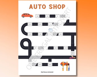 Car Maintenance Savings Challenge Game, Printable Digital Download, Cash Stuffing, Dave Ramsey, Low Income