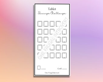 New Tablet Electronics Savings Challenge, Printable Digital Download, Savings Challenge Bundle, Tracker, Sinking Funds, Cash Stuffing