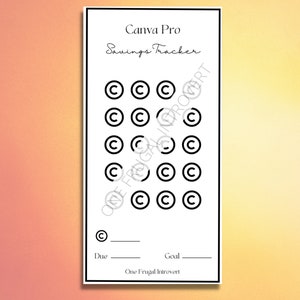 Canva Pro Subscription Savings Challenge, Printable Digital Download, Tracker, Sinking Funds, Cash Stuffing (SUBSCRIPTION NOT INCLUDED)