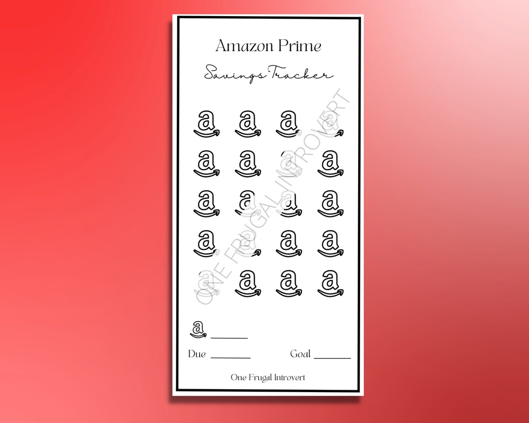 Amazon Prime Yearly Subscription Savings Challenge Bundle, Printable