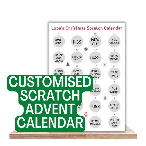 Advent Calendar Etsy