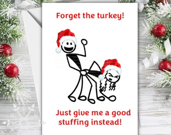 Funny Xmas Christmas card d*ckhead rude filthy banter for brother offensive XM16