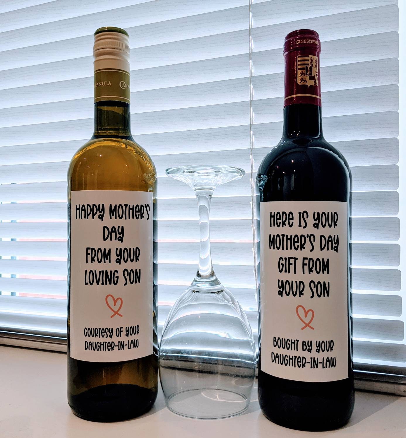 Funny Mother's Day Wine Label Gift From Son Bought by Etsy Canada