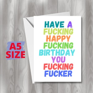 Lustiges Tragen Happy Birthday Fucking Fucker Karte