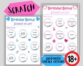 Carte à gratter pour adultes Naughty Scratch It Off Cartes-cadeaux Match 3  pour gagner Gagnant Feuille de récompense Cadeau pour les couples