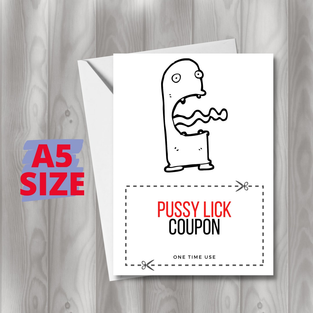Hilarious Card for Girlfriend/wife Pussy Lick Coupon Etsy UK