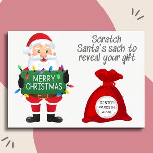 Weihnachtskratzer, um Karte zu gewinnen, Sack Rubbelkarte, Weihnachten Rubbelkarte, benutzerdefinierte Rubbelkarte, Rubbelkarte, Überraschungsweihnachtsgeschenk