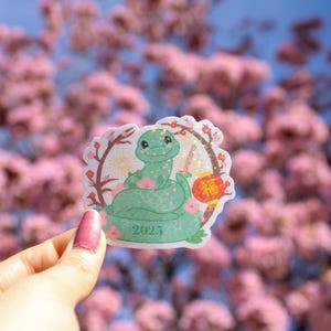 Sticker nieuwjaar 2025 jaar van de slang