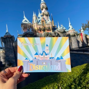 Disneyland Postkarte / Schloss Dornröschen