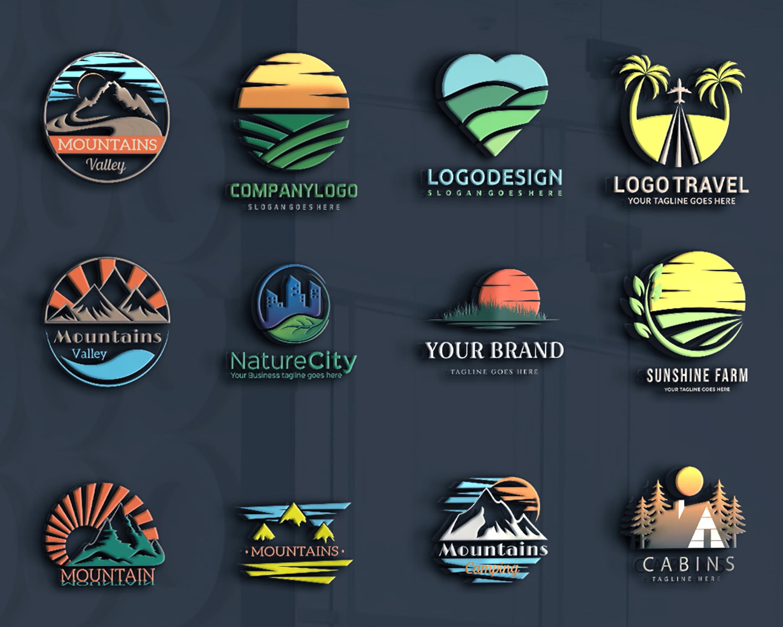 Financial logo Design, 3D Logo, Company Logo, Custom Logo
