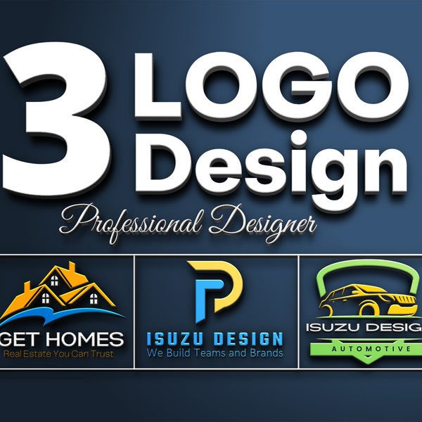 3 Professional Logo Design For Business, Custom Logo Design Company, Logo Design Custom For Business, Custom Logo Design, Logos And Branding