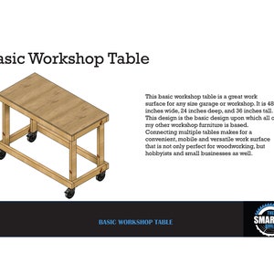 Simple Work Bench - Digital Plans