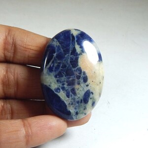 100% Natural Sodalite Cabochon, Stunning Sodalite Loose Gemstone,Blue Gray Sodalite Gemstone,Handmade For Jewelry 68 Cts.