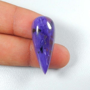 AAA+ Quality Violet Cherolite Cabochon, Violet Cherolite Healing Gemstone, Handmade Cherolite For Jewelry Making 23 Cts. Pear shape