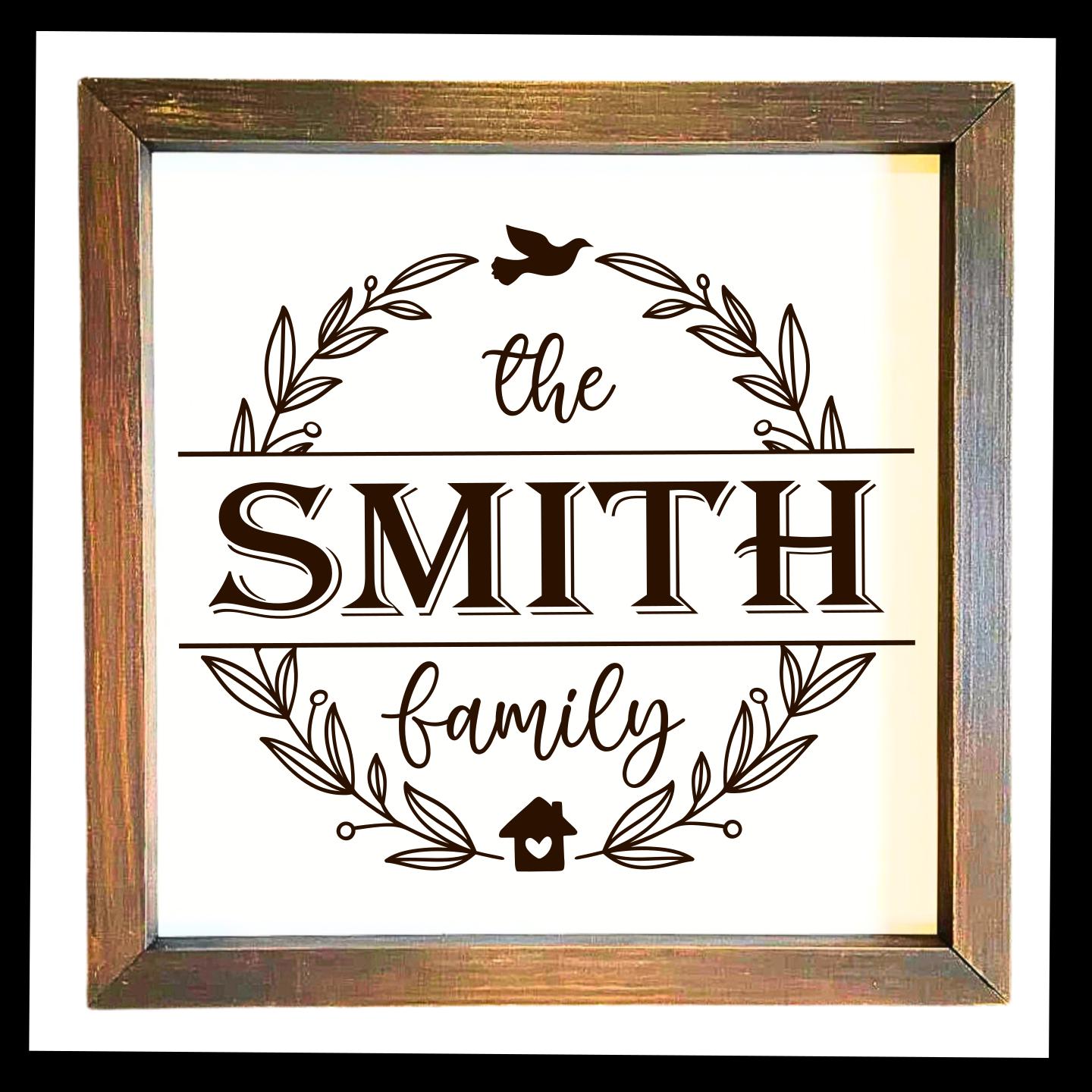 Customizable Wooden HOME Wall Decor – Set of 4 Frames With Personalized ...