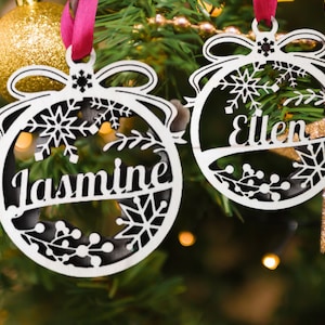 FACTORY Price-Customized Personalized Wooden Name Christmas Ornament | Christmas Decor | Personalized Gifts | Free Shipping