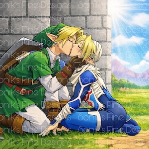 Link and zelda kiss - Etsy 日本