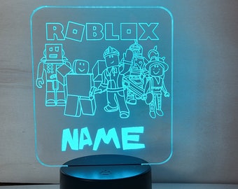 Personalised Roblox night light, Children's Light, Game room, Boys Night Light, LED Light, Boy Girls Night Light, Birthday Active