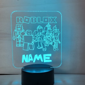 Personalised Roblox night light, Children's Light, Game room, Boys Night Light, LED Light, Boy Girls Night Light, Birthday Active image 1