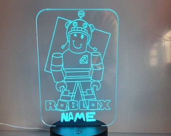 Personalised Roblox night light, Children's Light, Game room, Boys Night Light, LED Light, Boy Girls Night Light, Birthday Active