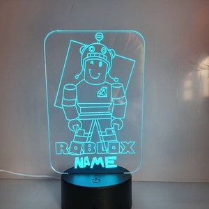 Personalised Roblox night light, Children's Light, Game room, Boys Night Light, LED Light, Boy Girls Night Light, Birthday Active image 1