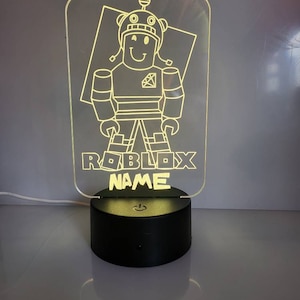 Personalised Roblox night light, Children's Light, Game room, Boys Night Light, LED Light, Boy Girls Night Light, Birthday Active image 2