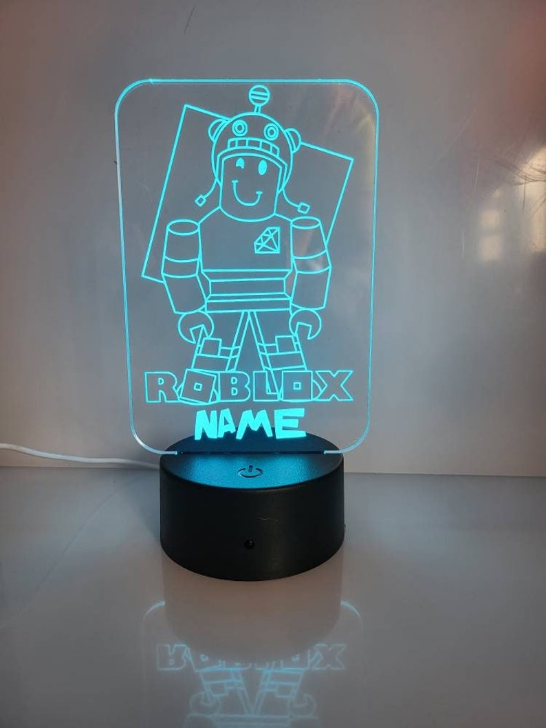 Personalised Roblox night light, Children's Light, Game room, Boys Night Light, LED Light, Boy Girls Night Light, Birthday Active image 1