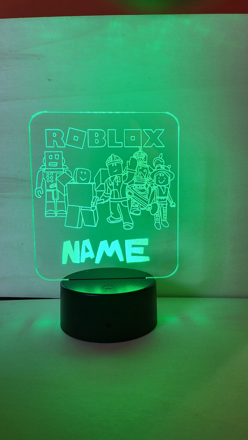 Personalised Roblox night light, Children's Light, Game room, Boys Night Light, LED Light, Boy Girls Night Light, Birthday Active image 1