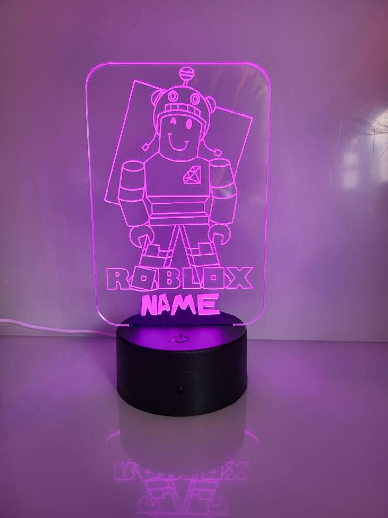 Personalised Roblox night light, Children's Light, Game room, Boys Night Light, LED Light, Boy Girls Night Light, Birthday Active image 6