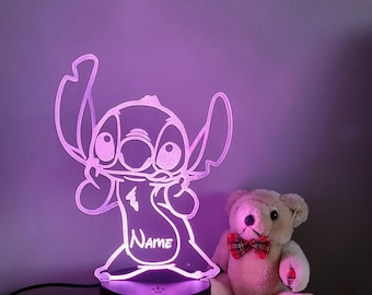 Personalised Stitch Night light |  Children's Light | Kids Bedroom | Boys Night Light | LED Light | Girls Night Light | Birthday