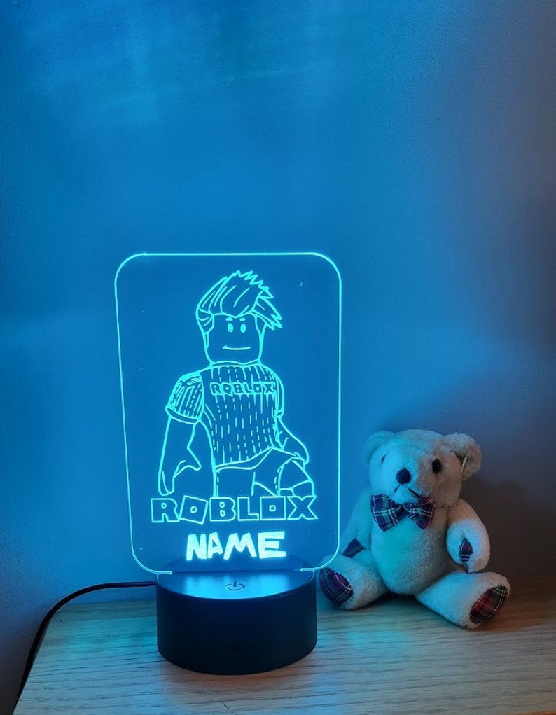 Personalised Roblox Footballer Night Light, Children's Light, Game Room