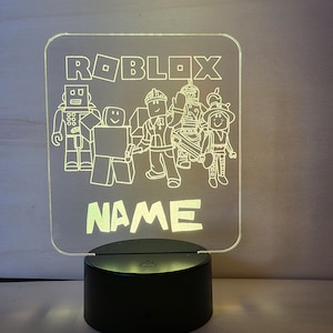 Personalised Roblox night light, Children's Light, Game room, Boys Night Light, LED Light, Boy Girls Night Light, Birthday Active image 2