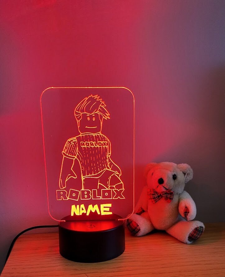 Personalised Roblox Footballer Night Light, Children's Light, Game Room