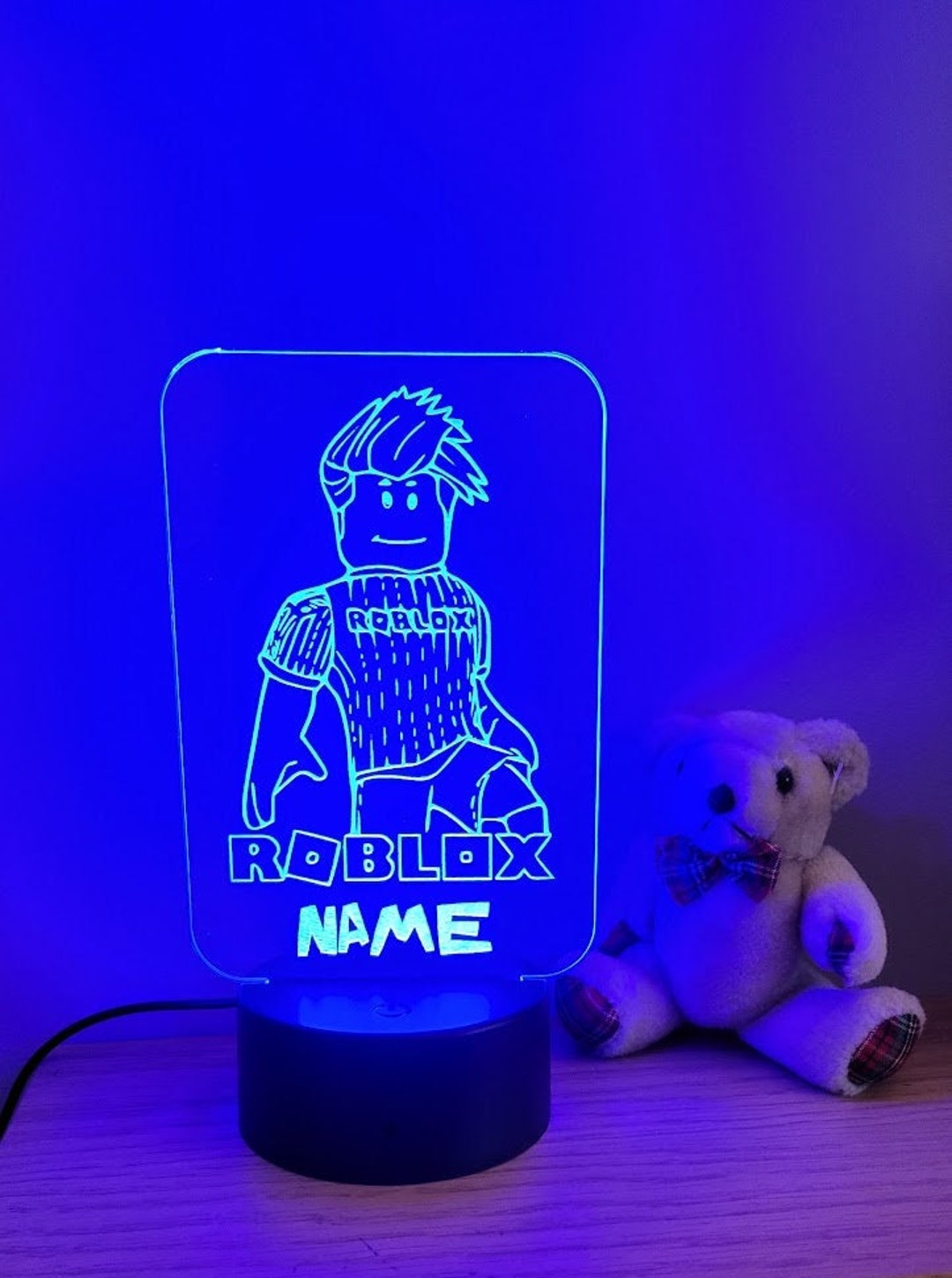 Personalised Roblox Footballer Night Light, Children's Light, Game Room