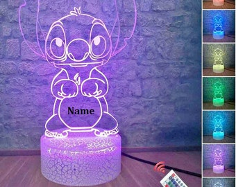 Personalised Stitch Night light |  Children's Light | Kids Bedroom | Boys Night Light | LED Light | Girls Night Light | Birthday