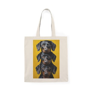 Stylish Dog Lover&#39;s Tote Bag, Canvas Carry-All for Pet Owners, Eco-Friendly Shopping Bag, Gift for Dog Moms, Unique Pet Portrait Bag