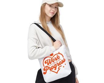 Bolso de mano motivacional – Bolso de poliéster con mensaje positivo