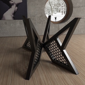 Modern Unique Shape Metal Table Base for Your Unique Project. Premium ...